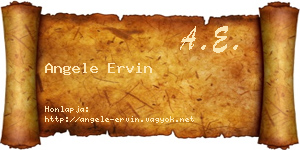 Angele Ervin névjegykártya